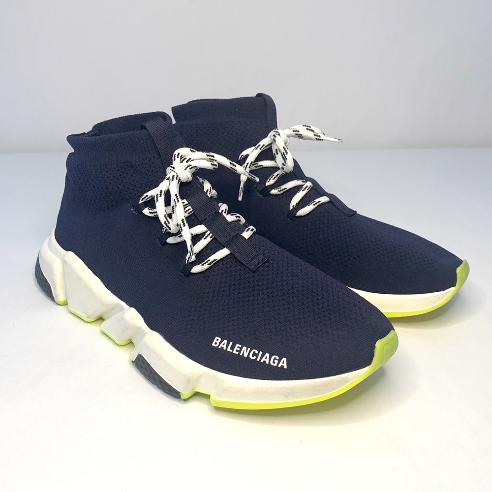 Balenciaga | Speed Trainer Lace Up Mid Sneaker ‘Marine Blue’